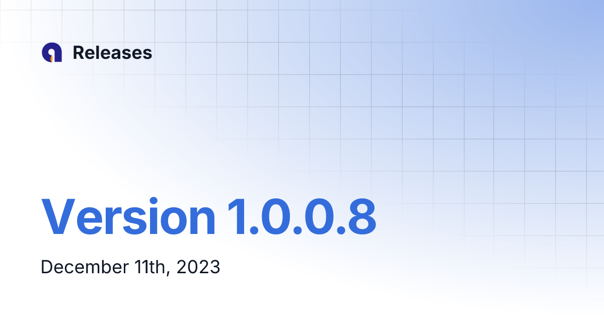 Version 1 0 0 8 Releases